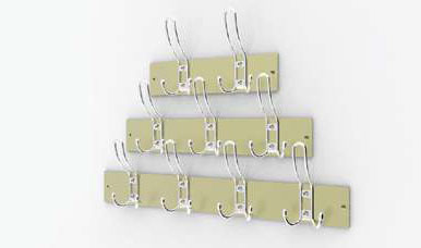 Мебельный крючок-вешалка для одежды трехрожковый TL 3.30214-TL 3.30216